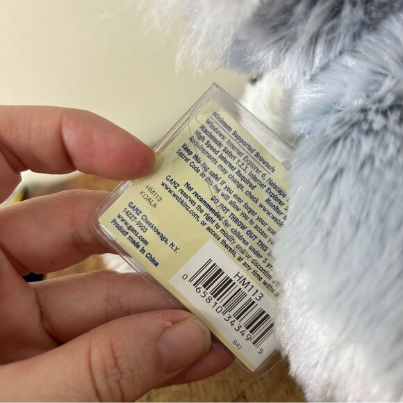 Ganz Vintage Gray & White Koala Webkinz Plush Stuffed Animal Toy 7" Great Used C - Picture 9 of 12